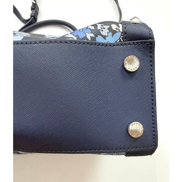 Michael Kors Dillon Satchel in Navy Blue Floral - Picture 8 of 13